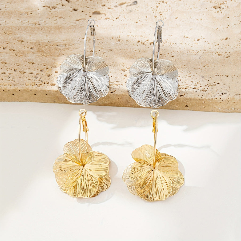 Oversized Gold Hollow Earrings