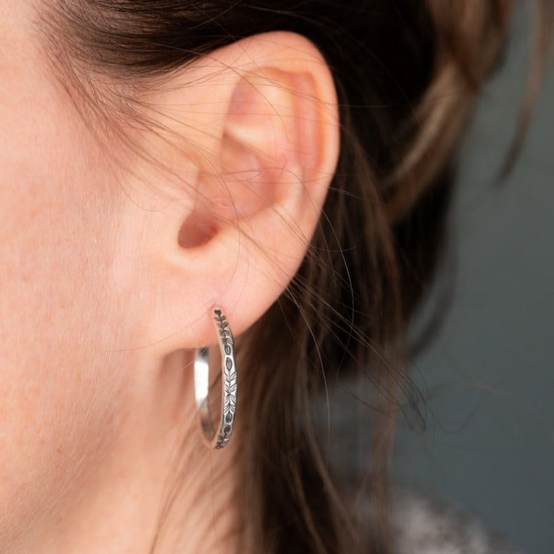 Unique Silver Hoops