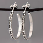 Unique Silver Hoops