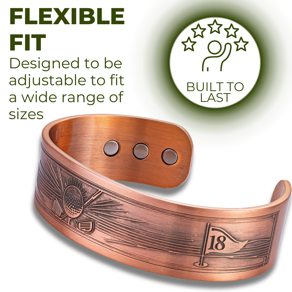Willis Judd Mens Copper Bangle Golf Bracelet Style 2