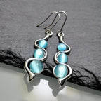 Blue Crystal Drop Earrings