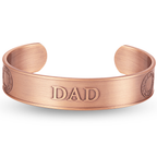 Willis Judd Mens Copper Bangle Love You Dad Design