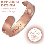 Willis Judd Mens Copper Bangle Love You Dad Design