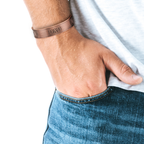 Willis Judd Mens Copper Bangle Love You Dad Design