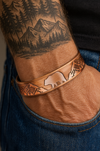 Mens Copper Magnetic Bangle Bracelet Bear New Design