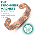 Mens Copper Magnetic Bangle Bracelet Deer - New Design