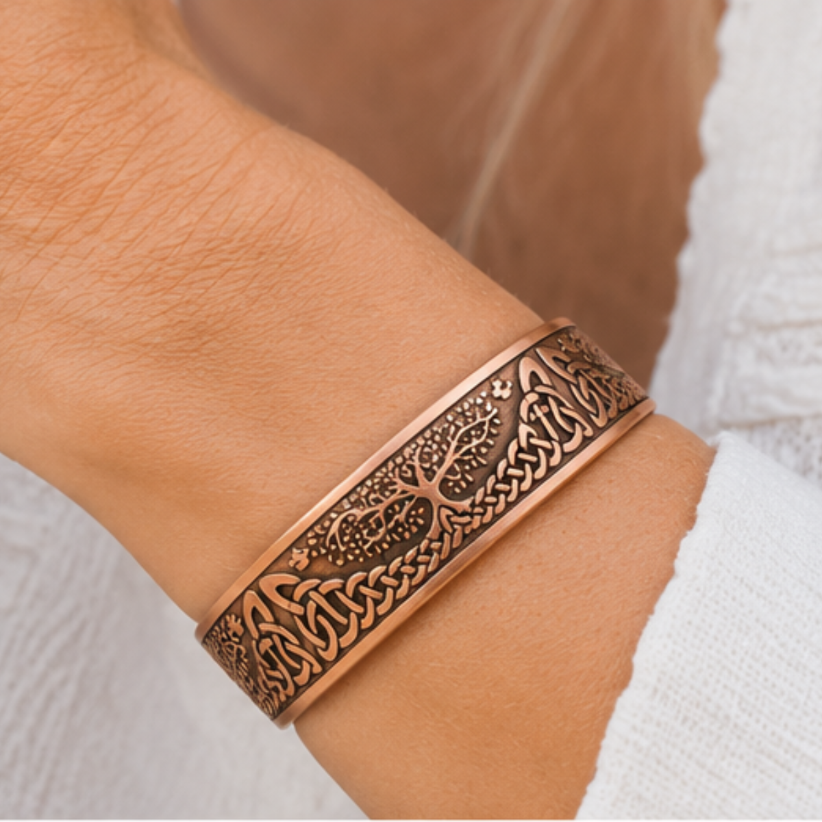 Willis Judd Tree of Life Copper Bangle Bracelet