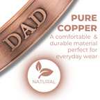 Willis Judd Mens Copper Bangle Love You Dad Design