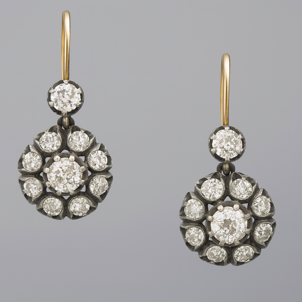 Vintage Edelstein Drop Earrings