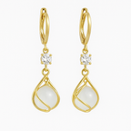 Sterling Silver Round Inlay Earrings