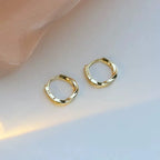 Sterling Silver Round Inlay Earrings
