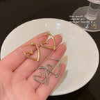 Elegant Heart-Shaped Rose Gold Earrings