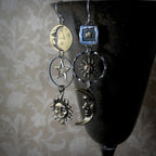 Chic Gold and Silver Pearl Earrings