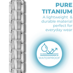Mens Magnetic Bracelet Hi Power Double Magnets On Each Link Silver