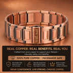 Mens Copper Bracelet - Pacemaker Safe