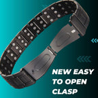 Mens Titanium Magnetic Bracelet TRIPLE Power - Black