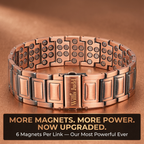 Mens Copper Magnetic Bracelet TRIPLE Power