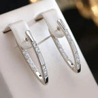 Challenging Earrings with Zirconia Stones