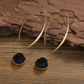 Vintage Black & Gold Hanging Earrings
