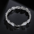 Vintage Sparkling Silver Chain Bracelet